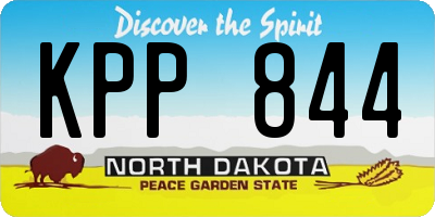 ND license plate KPP844