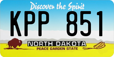 ND license plate KPP851