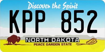 ND license plate KPP852