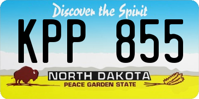 ND license plate KPP855