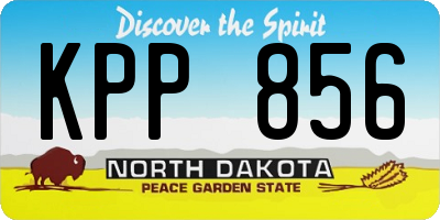 ND license plate KPP856
