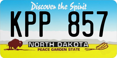 ND license plate KPP857