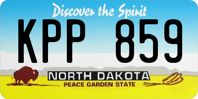 ND license plate KPP859