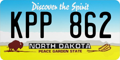 ND license plate KPP862