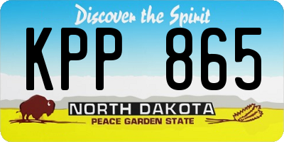 ND license plate KPP865
