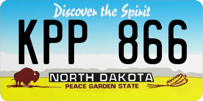 ND license plate KPP866