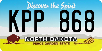 ND license plate KPP868