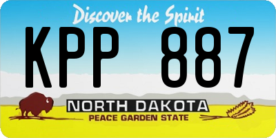 ND license plate KPP887