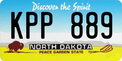 ND license plate KPP889