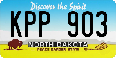 ND license plate KPP903