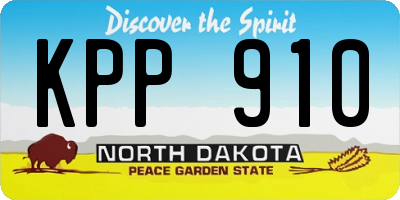 ND license plate KPP910