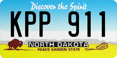 ND license plate KPP911