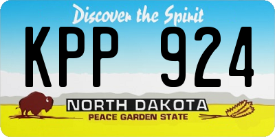 ND license plate KPP924