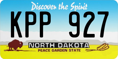 ND license plate KPP927