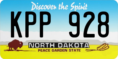 ND license plate KPP928