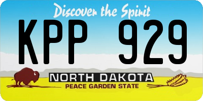 ND license plate KPP929
