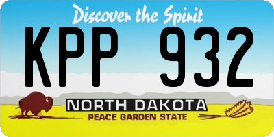 ND license plate KPP932