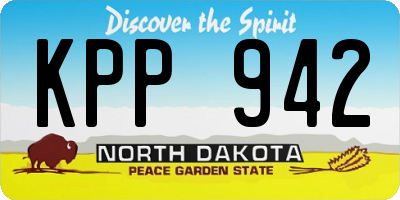 ND license plate KPP942