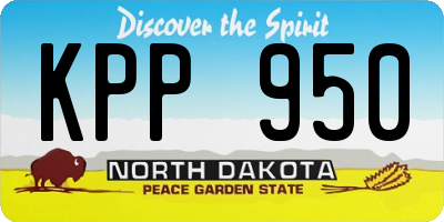 ND license plate KPP950