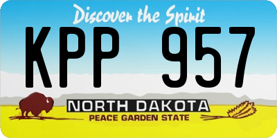 ND license plate KPP957