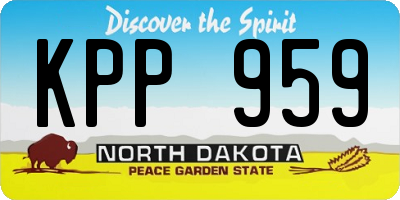 ND license plate KPP959