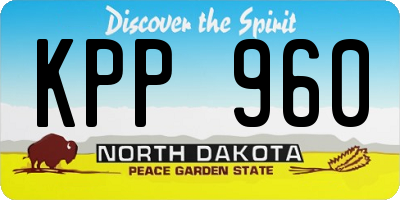 ND license plate KPP960
