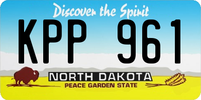ND license plate KPP961