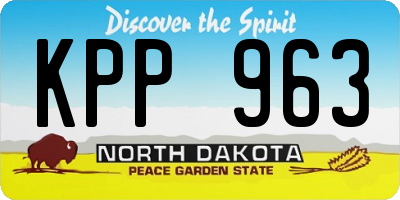 ND license plate KPP963