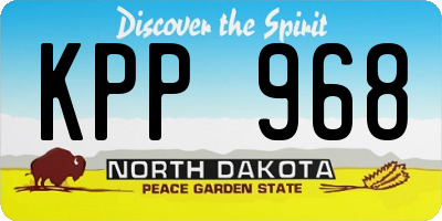 ND license plate KPP968