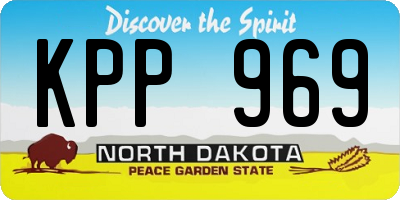 ND license plate KPP969