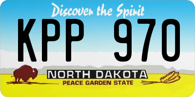 ND license plate KPP970