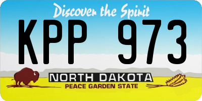 ND license plate KPP973