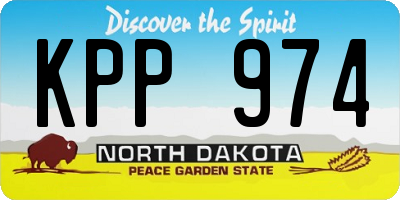 ND license plate KPP974