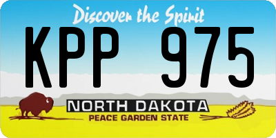 ND license plate KPP975