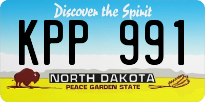 ND license plate KPP991