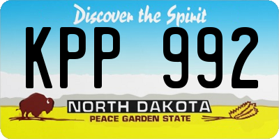 ND license plate KPP992