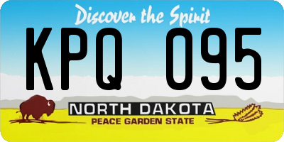 ND license plate KPQ095