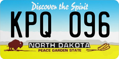 ND license plate KPQ096
