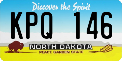 ND license plate KPQ146