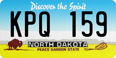 ND license plate KPQ159
