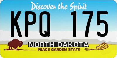 ND license plate KPQ175