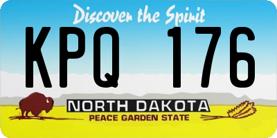 ND license plate KPQ176