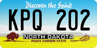 ND license plate KPQ202
