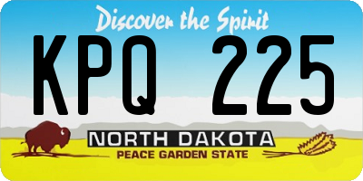 ND license plate KPQ225