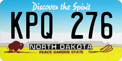 ND license plate KPQ276