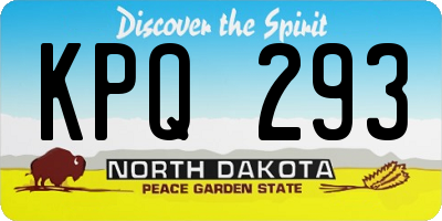 ND license plate KPQ293