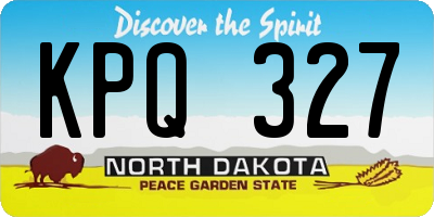 ND license plate KPQ327