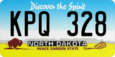 ND license plate KPQ328