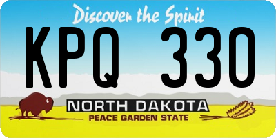 ND license plate KPQ330