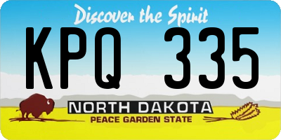 ND license plate KPQ335